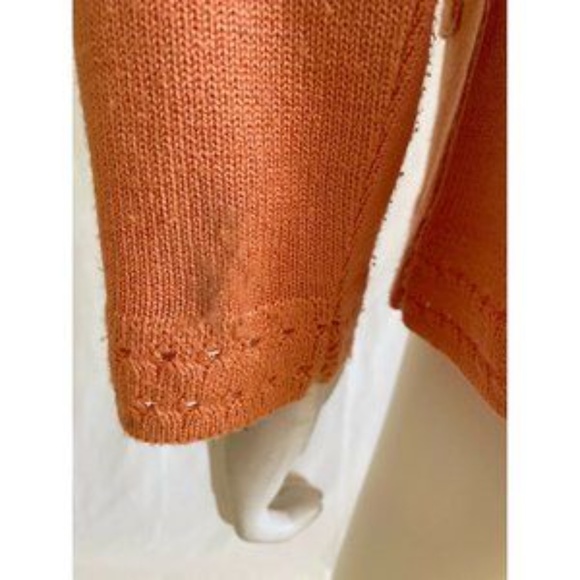 American Collection Women's Cardigan Sweater Orange Buttons Long Sleeves Size M - Picture 7 of 12